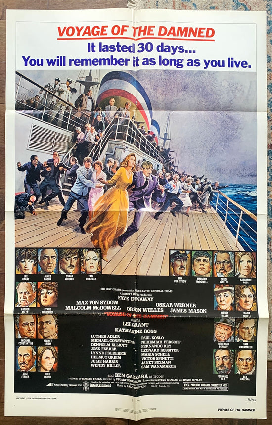 Voyage of the Damned (1976) One Sheet Movie Poster