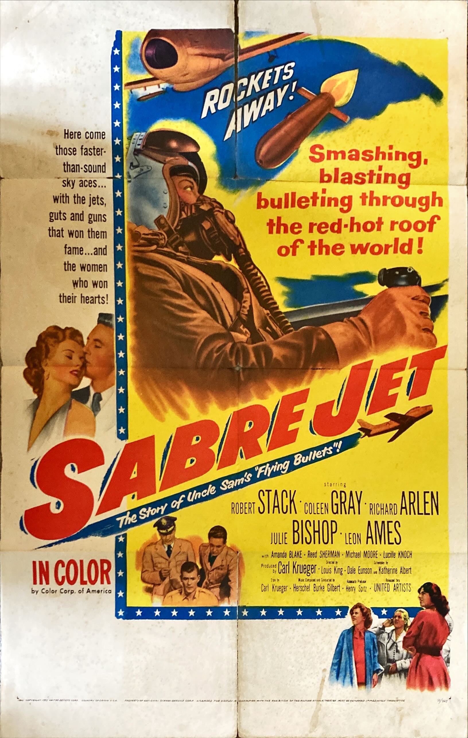 #1097 SABRE JET 1sh '53- Robert Stack