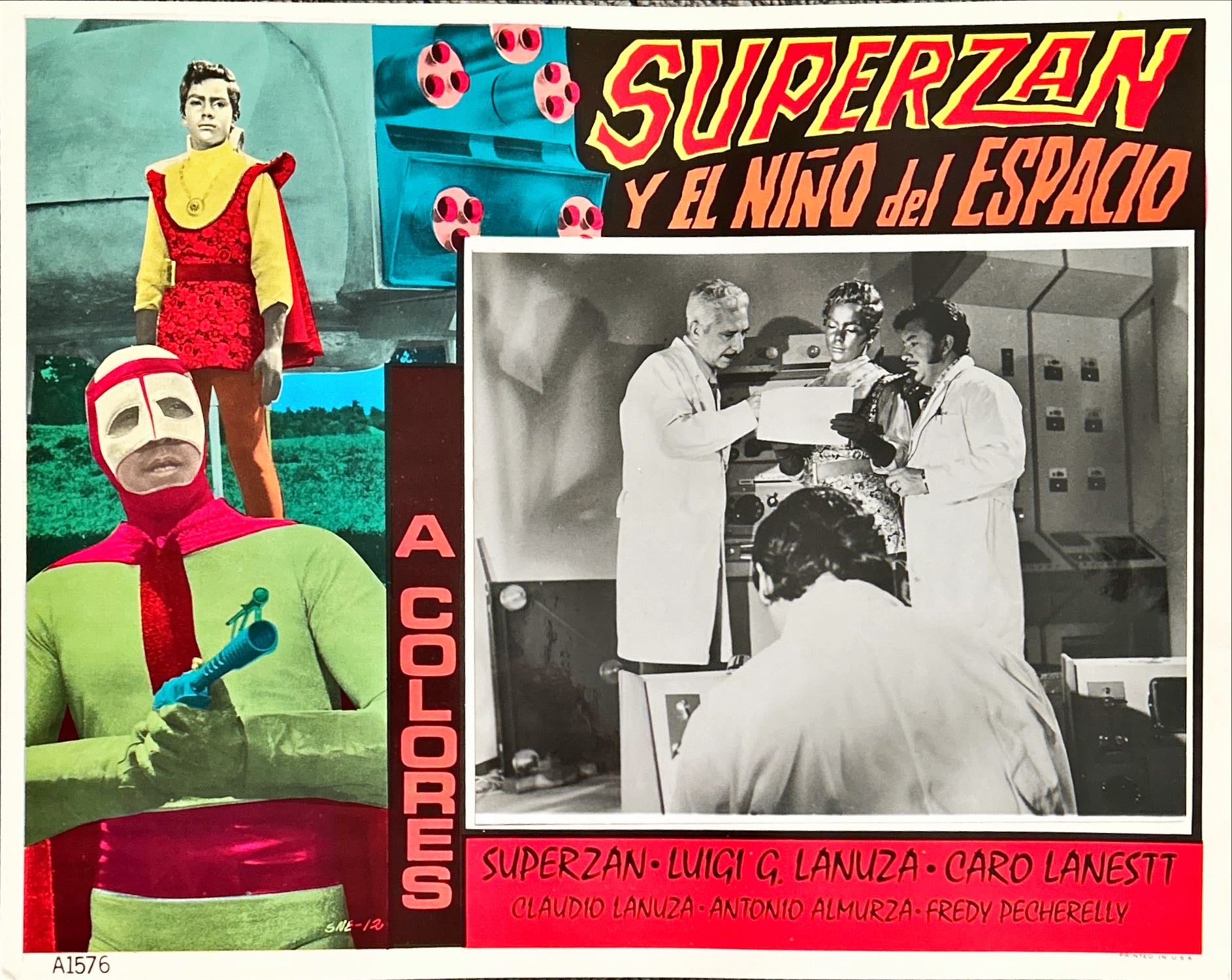 Superzan y el Nino del Espacio (1972) 8x Lobby Cards - MX