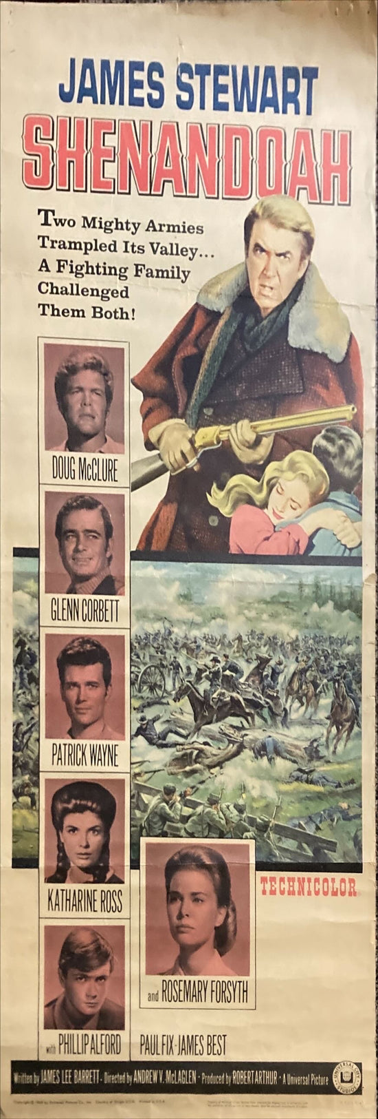 Shenandoah (1965) Insert Movie Poster, James Stewart