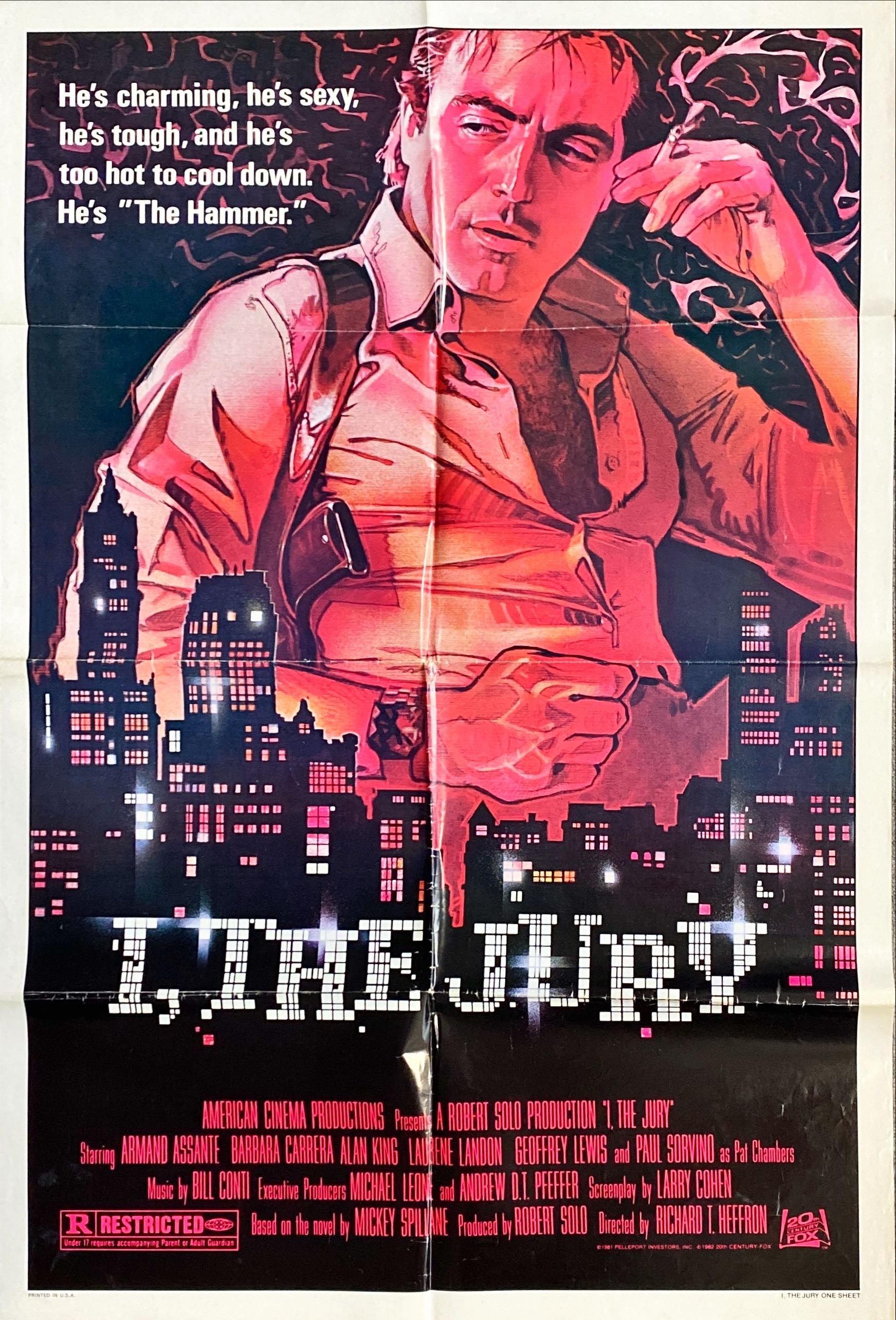 #894- I, THE JURY 1sh 1982 -Drew Struzan artwork!