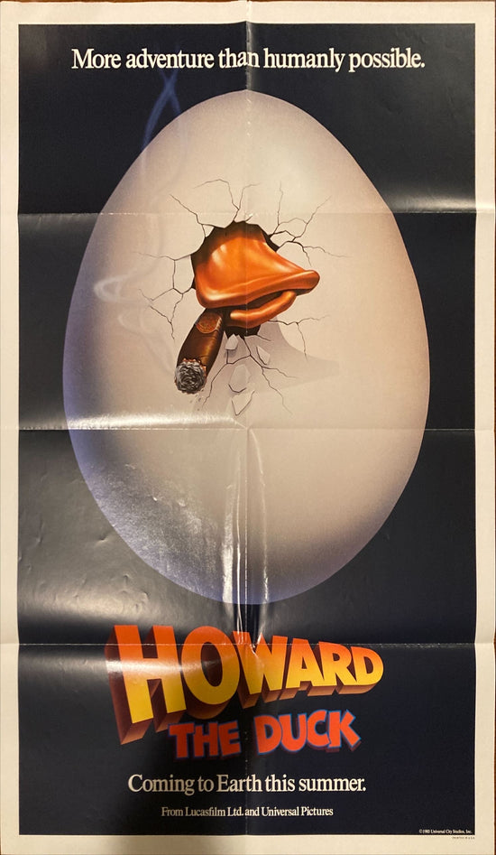 Howard the Duck teaser (1986) Original Movie Poster, George Lucas