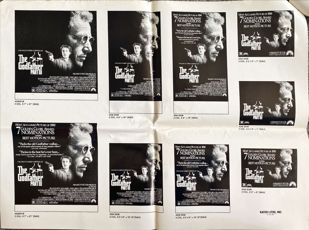 Godfather Part III - Al Pacino. Original Press Book