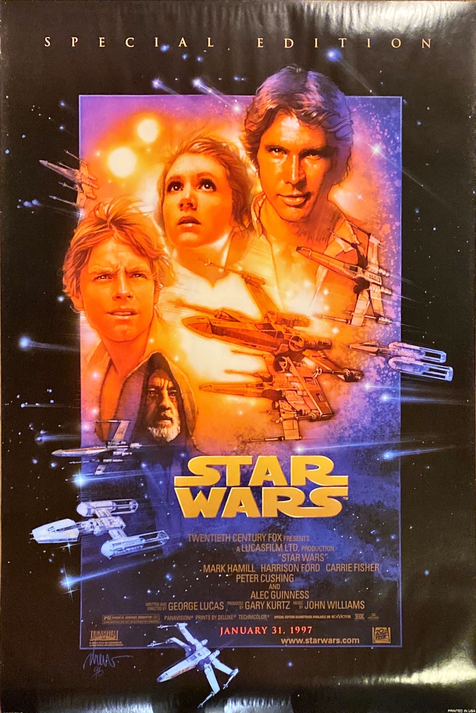 #SW-9 STAR WARS style B advance DS 1sh R1997