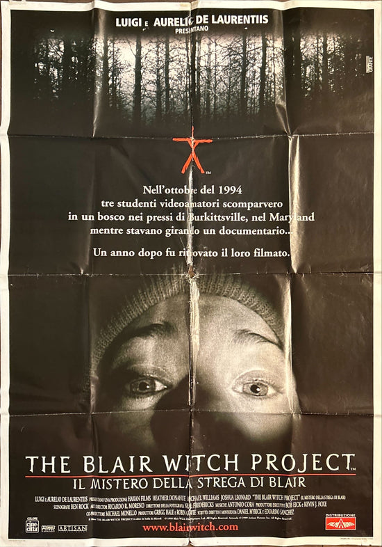 The Blair Witch Project ( 1999) Italian 1p original Movie Poster,  Daniel Myrick & Eduardo Sanchez horror cult classic