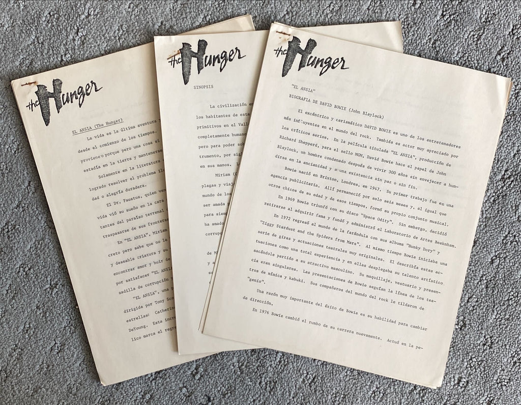 The Hunger (1983)  - Press Kit, 6 Stills
