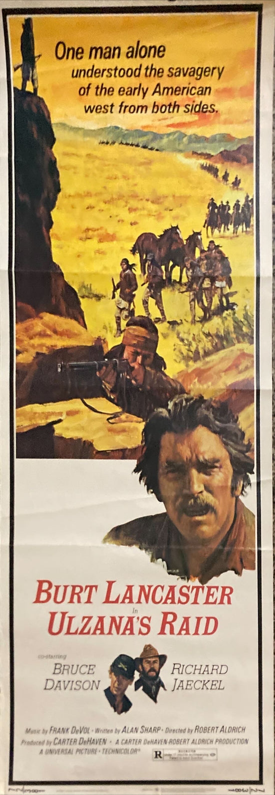 Ulzanas Raid (1972) Insert Movie Poster, Burt Lancaster