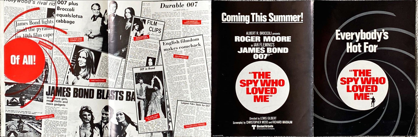 960 SPY WHO LOVED ME (2) promo brochure combo 1977 - Roger Moore as James Bond