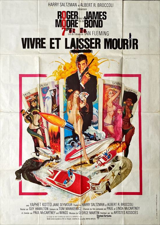 Live and let Die (Vivre et Laisser Mourir; 1973) Original Three Sheet Movie Poster