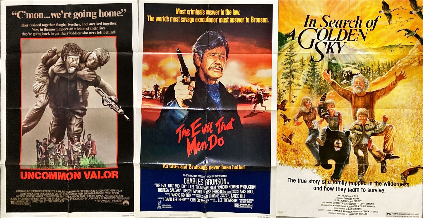 1980's Movie Poster Bundle Set (11 Original Movie Posters + 1 Lobby Card)