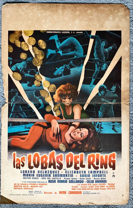 Las lobas del ring, Mexican window card