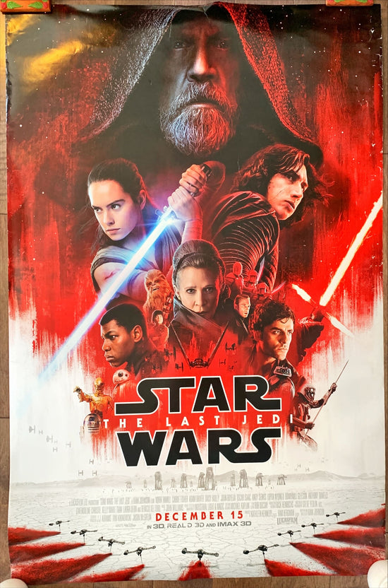 (523) Star Wars the last Jedi movie poster double sided