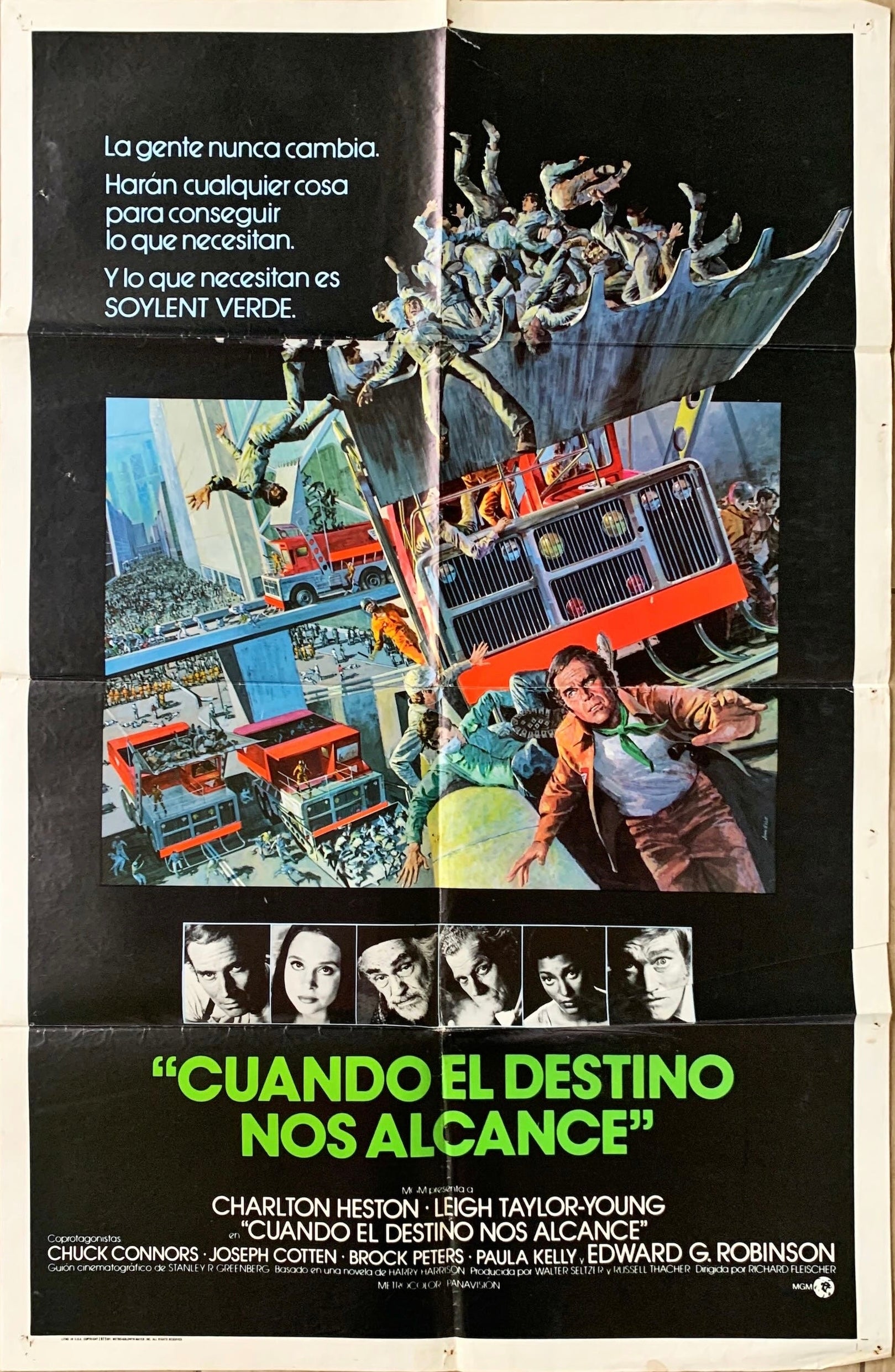 Soylent Green (1973) One Sheet Movie Poster - SPAN, Charlton Heston