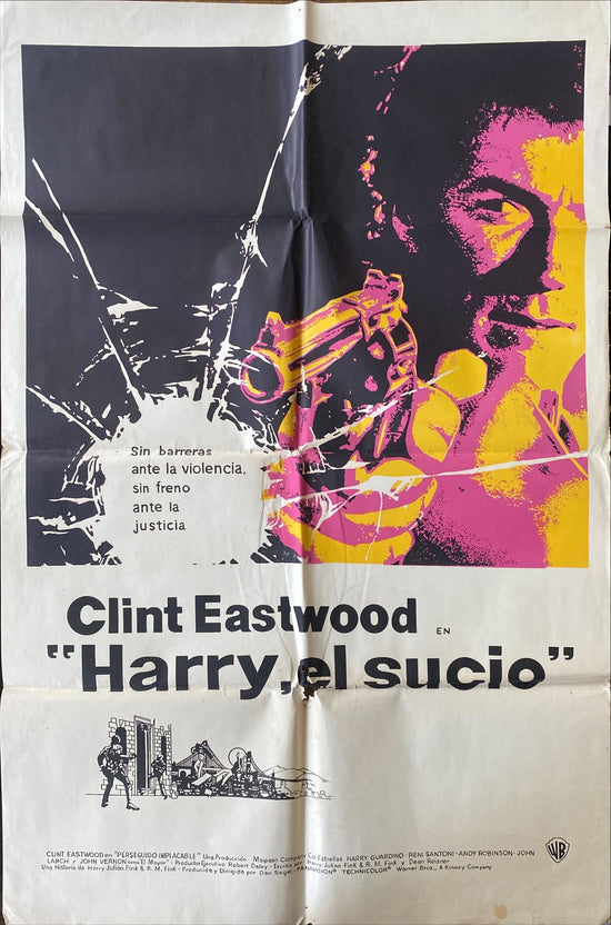 Dirty Harry (1972) One Sheet Movie Poster - ARG