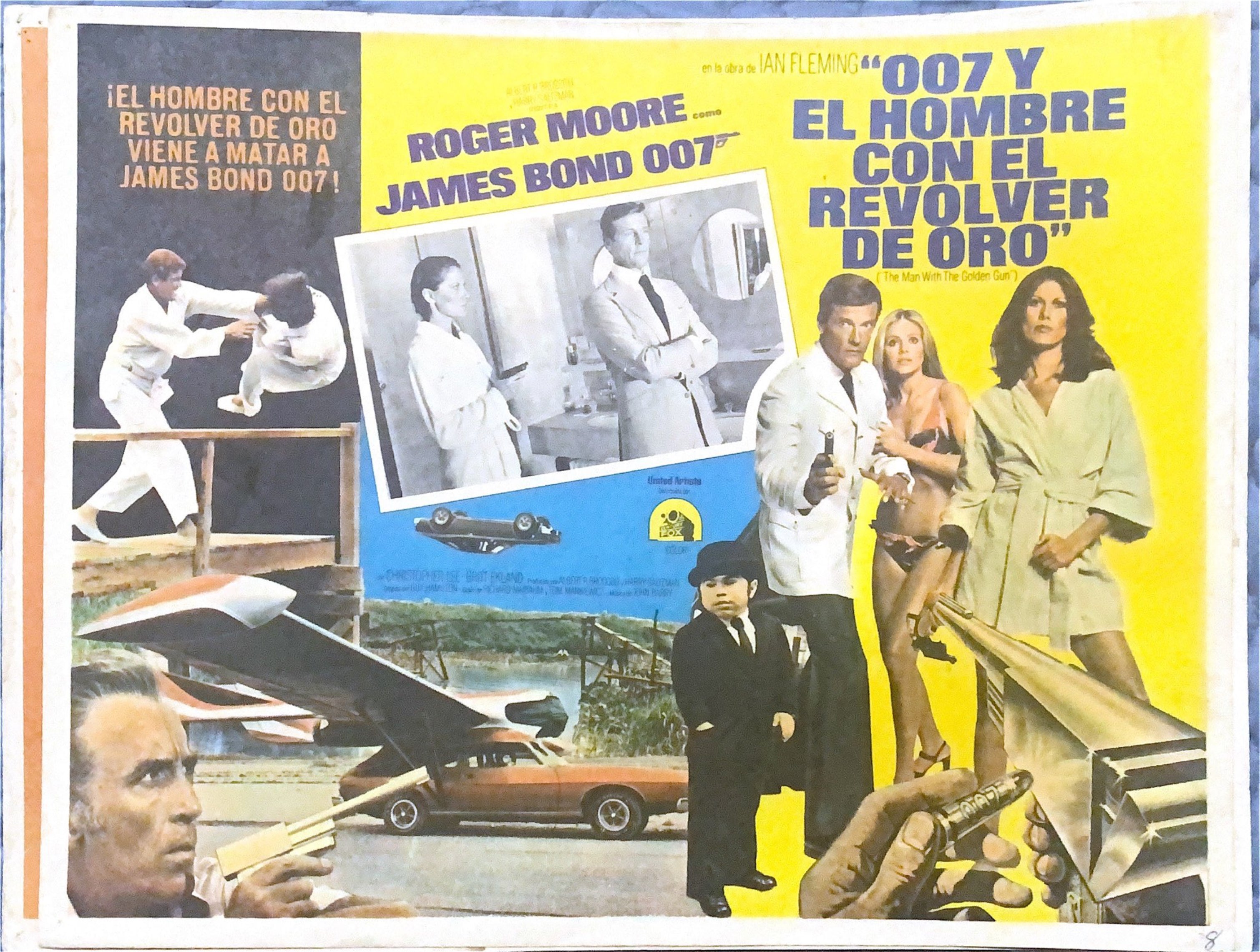 MAN WITH THE GOLDEN GUN Mexican Lobby Cards '74 Roger Moore as James Bond - PosterCollectors.xyz