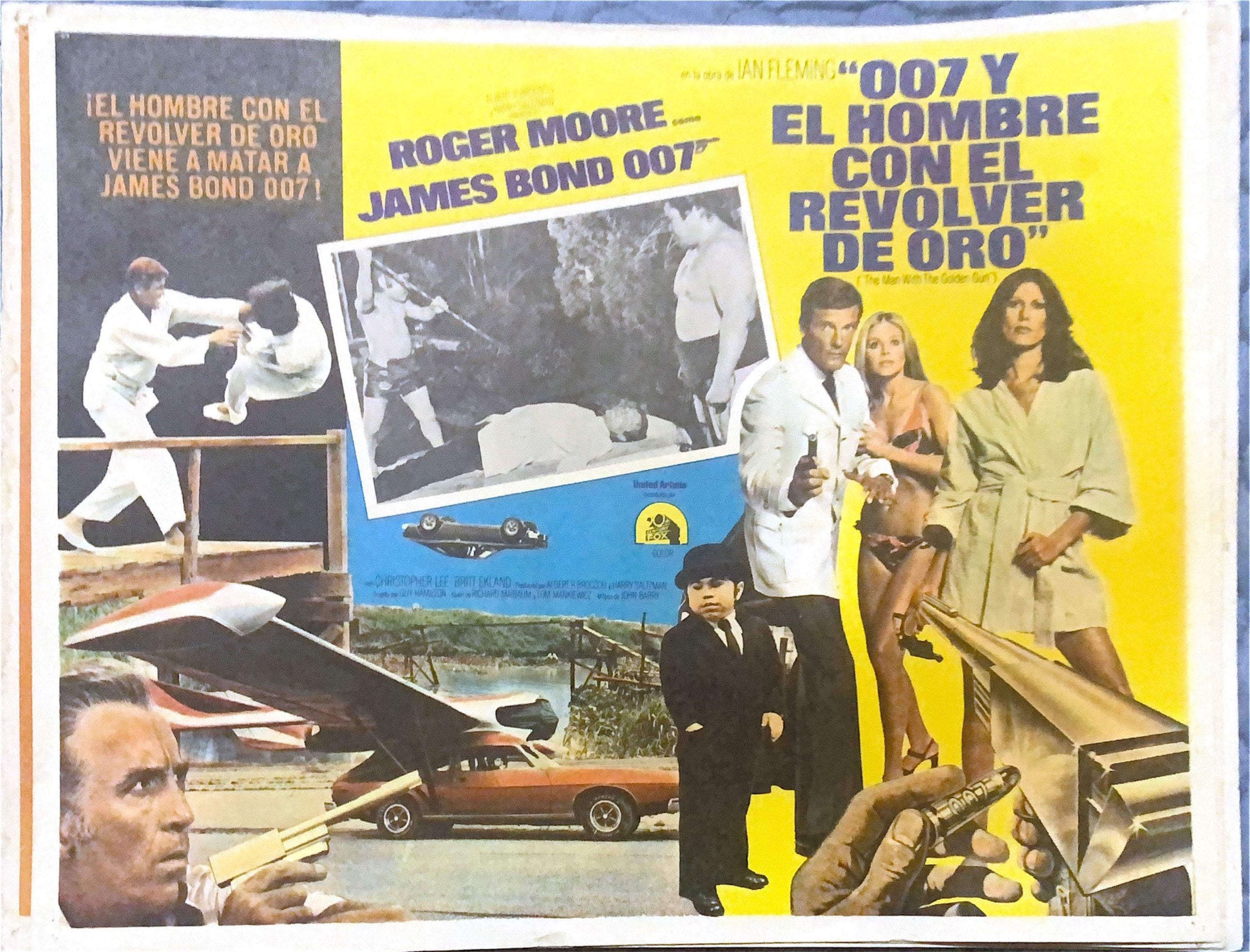 MAN WITH THE GOLDEN GUN Mexican Lobby Cards '74 Roger Moore as James Bond - PosterCollectors.xyz