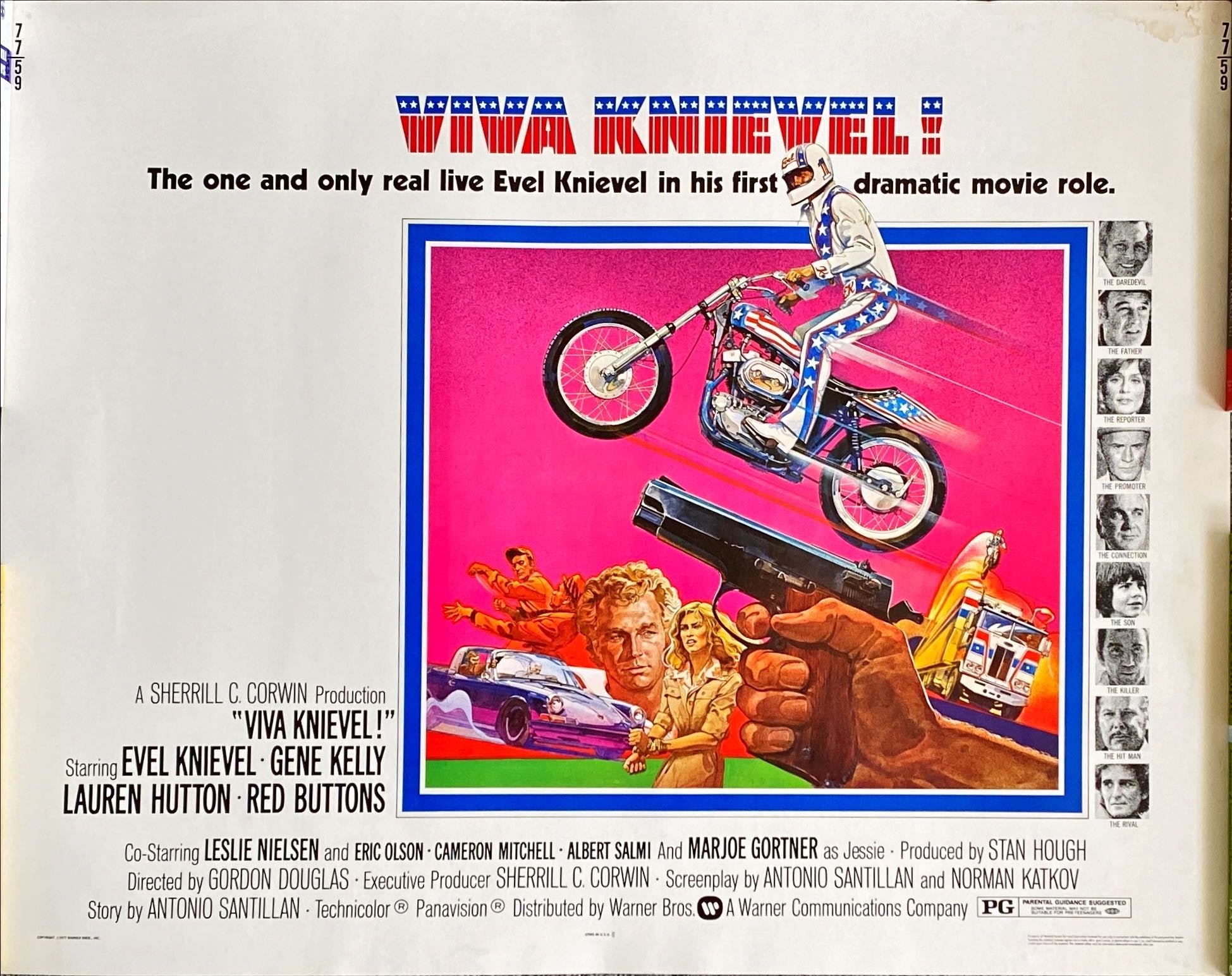 (288) VIVA KNIEVEL 1/2sheet movie poster 1977 - PosterCollectors.xyz